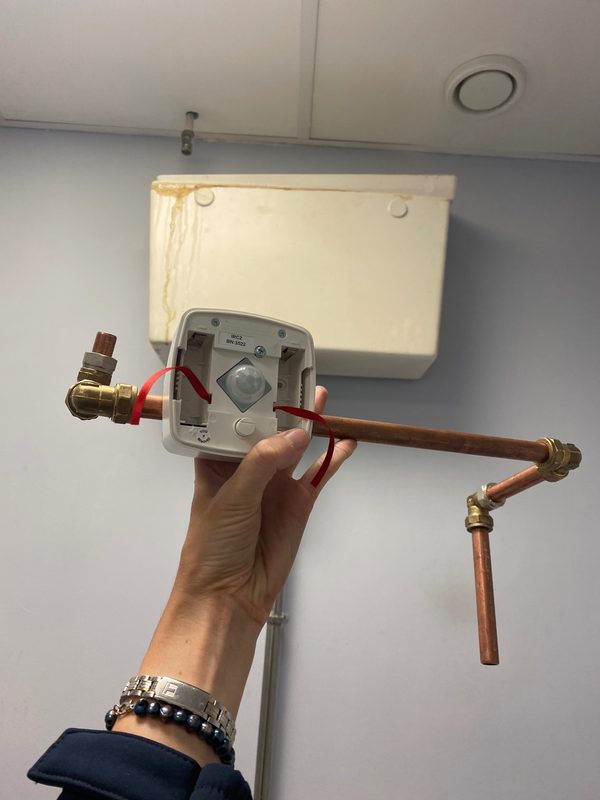 Urinal sensor close-up